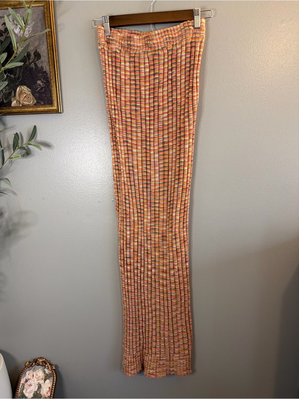 Free People Rainbow Knit Maxi Skirt – Size Medium – Boho Festival Coastal Vibes - Picture 6 of 8